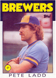 1986 Topps Baseball Cards      163     Pete Ladd